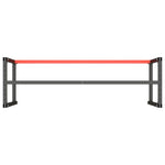 Metal Work Bench Frame 180cm Matte Black Red | HomeAndLiving