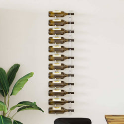 Wall Mounted Wine Rack 12 Bottle White Iron | HomeAndLiving