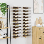 Wall Mounted Wine Rack 10 Bottles Gold Metal | HomeAndLiving