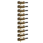 Wall Mounted Wine Rack 10 Bottles Gold Metal | HomeAndLiving