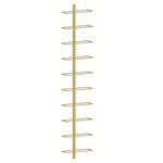 Wall Mounted Wine Rack 10 Bottles Gold Metal | HomeAndLiving