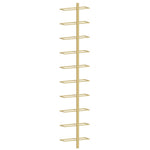 Wall Mounted Wine Rack 10 Bottles Gold Metal | HomeAndLiving