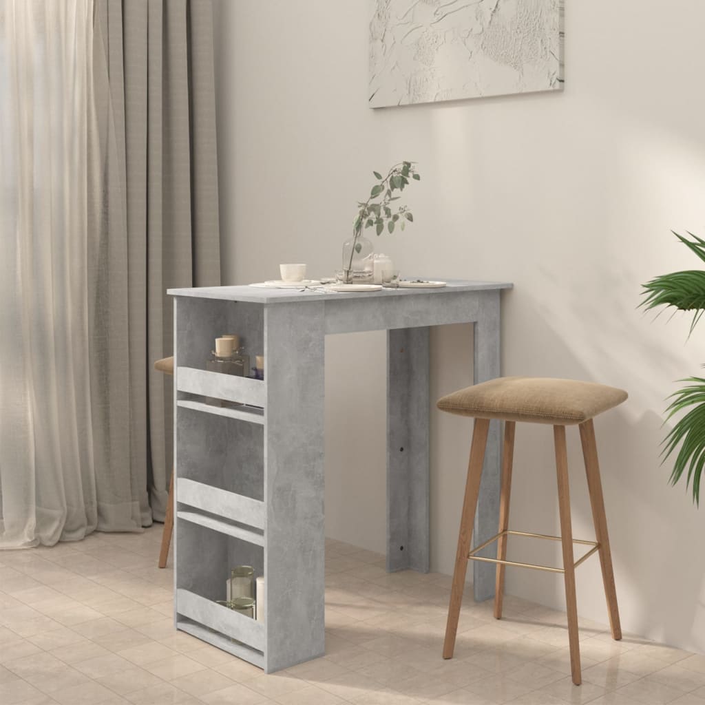 Bar Table With Storage Rack