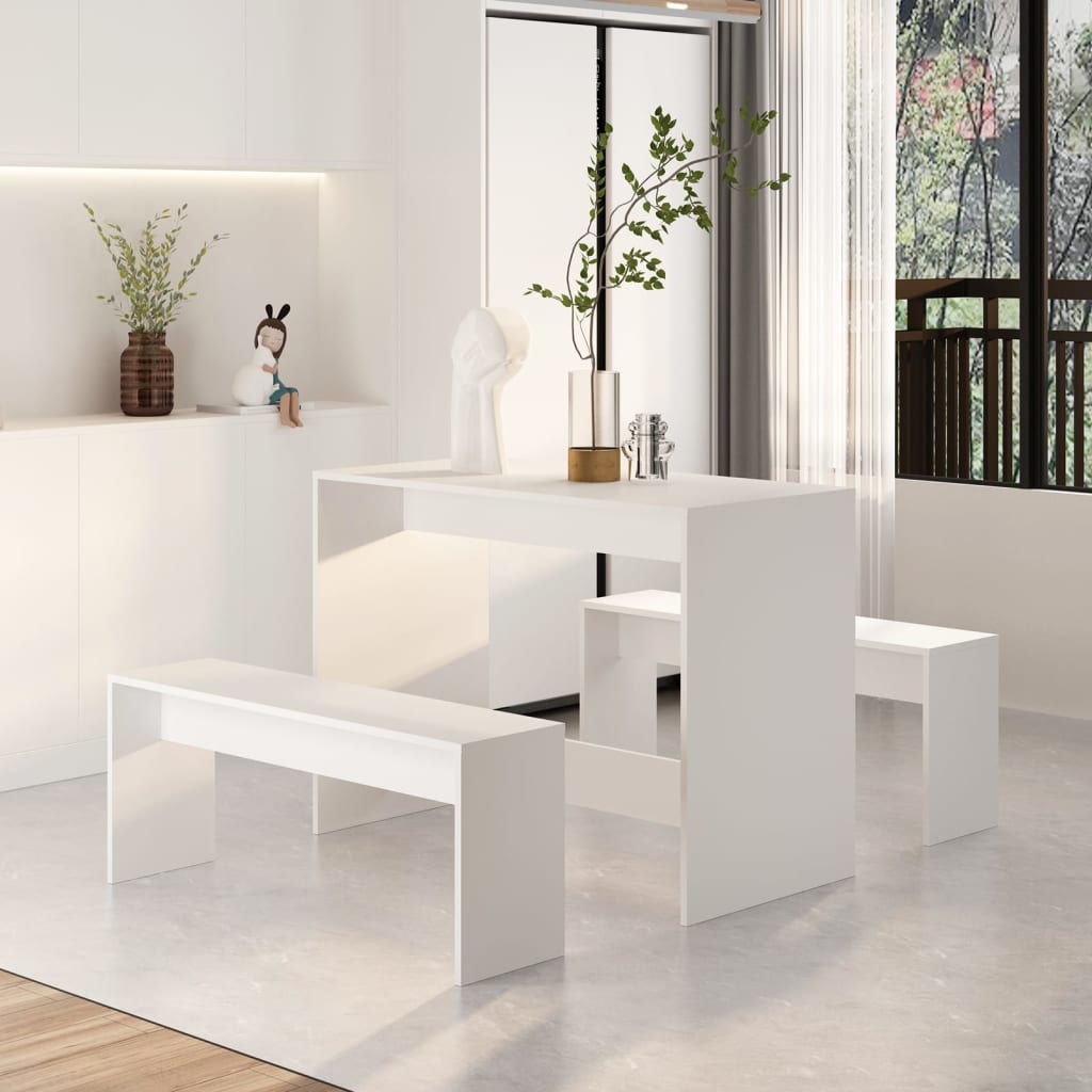 3 Piece Kitchen Dining Set Chipboard
