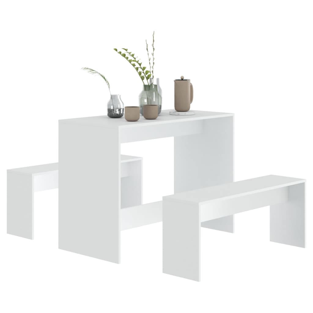 3 Piece Kitchen Dining Set Chipboard