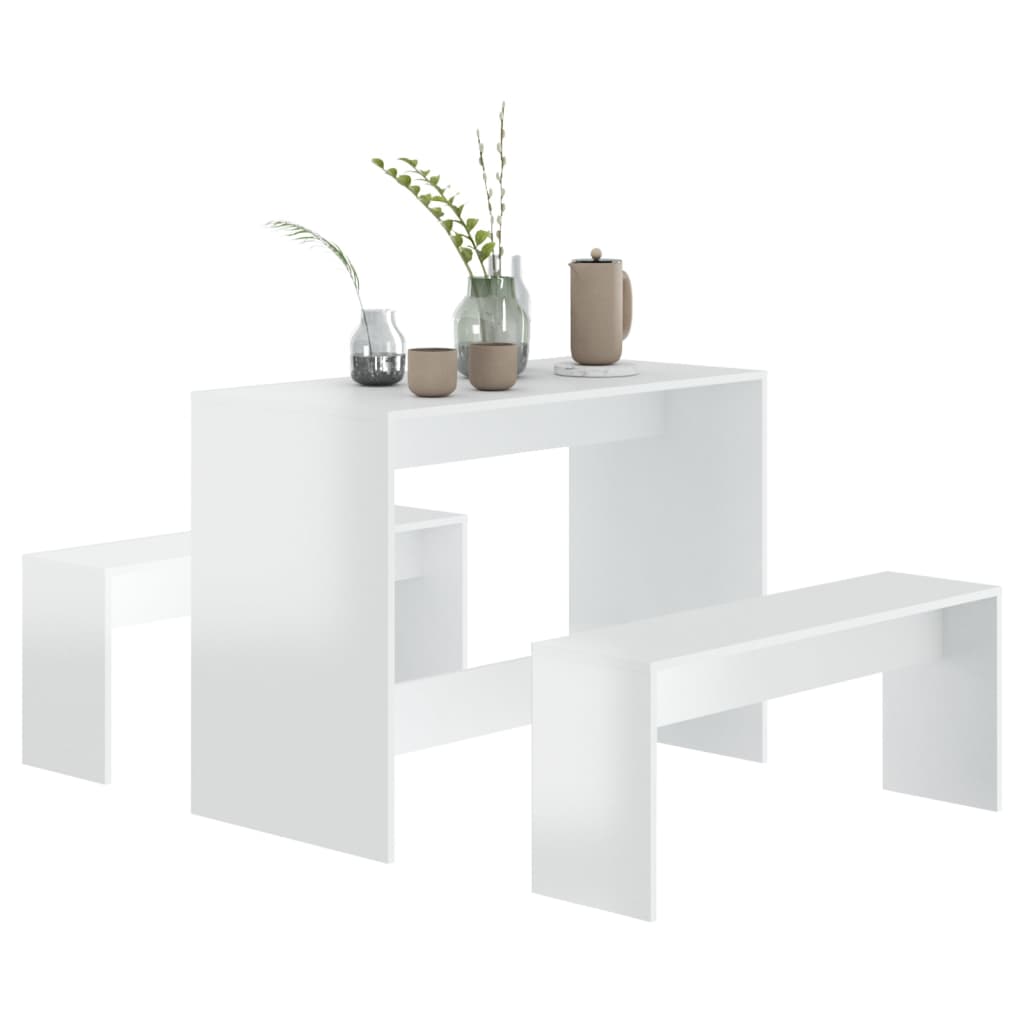3 Piece Kitchen Dining Set Chipboard
