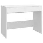 White Office Desk Drawers Engineered Wood | HomeAndLiving