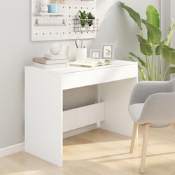 White Office Desk Drawers Engineered Wood | HomeAndLiving