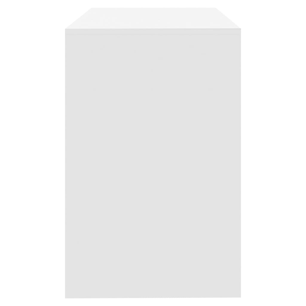 White Office Desk Drawers Engineered Wood | HomeAndLiving