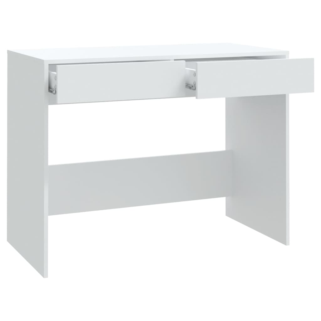 White Office Desk Drawers Engineered Wood | HomeAndLiving