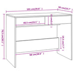 White Office Desk Drawers Engineered Wood | HomeAndLiving
