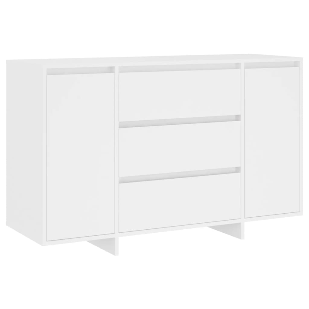 Buffets & Sideboard With 3 Drawers White Chipboard