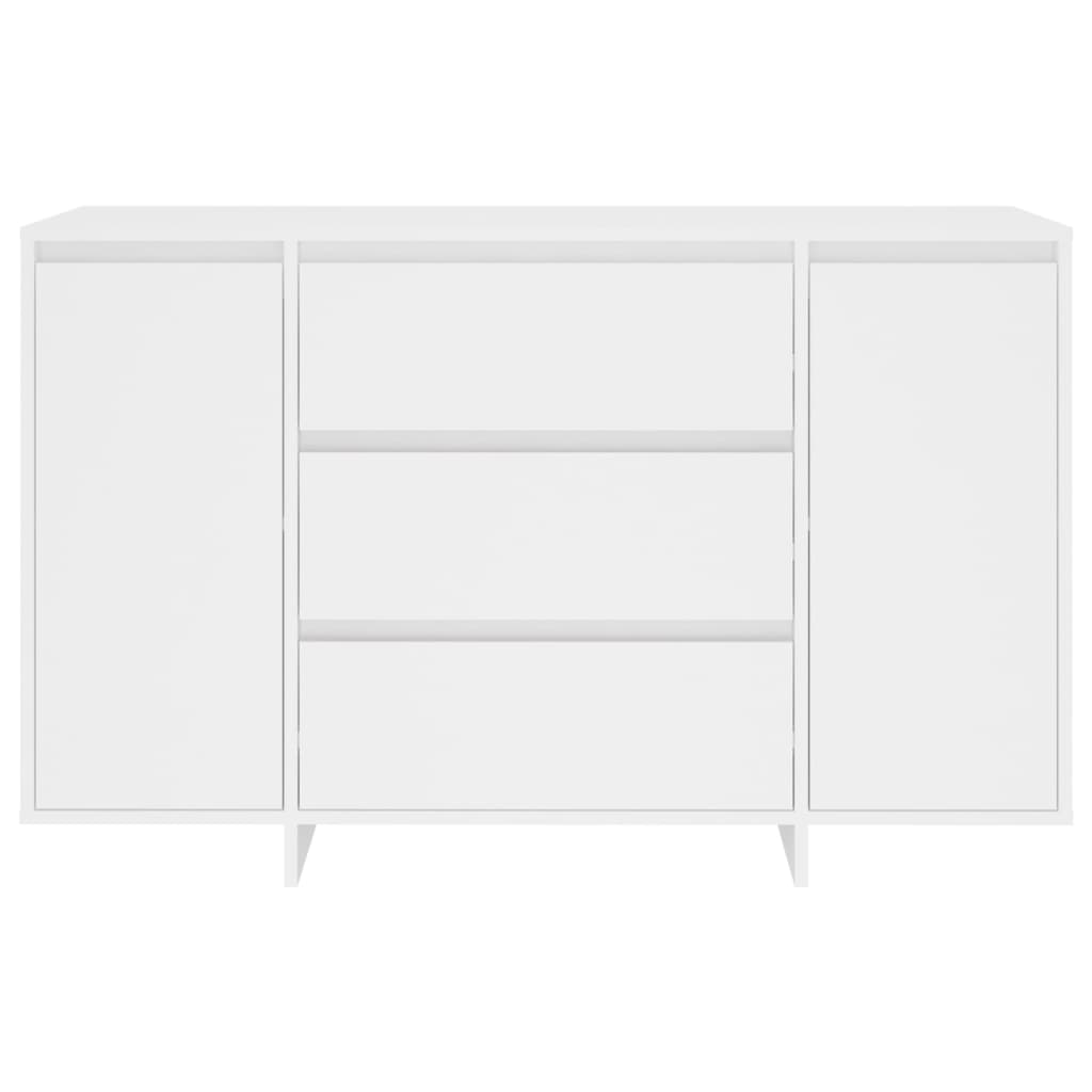 Buffets & Sideboard With 3 Drawers White Chipboard