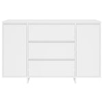 Buffets & Sideboard With 3 Drawers White Chipboard