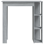 Bar Table With Shelf Grey Sonoma Chipboard