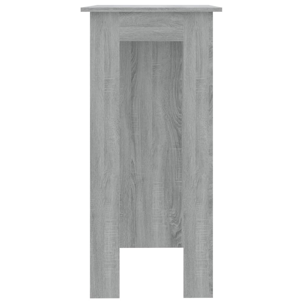 Bar Table With Shelf Grey Sonoma Chipboard