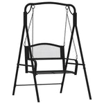 Comfortable Swing Bench 124 cm Black Living Space Upgrade Evening