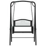 Comfortable Swing Bench 124 cm Black Living Space Upgrade Evening