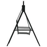 Comfortable Swing Bench 124 cm Black Living Space Upgrade Evening