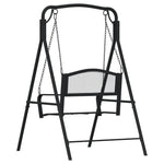 Comfortable Swing Bench 124 cm Black Living Space Upgrade Evening