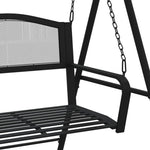 Comfortable Swing Bench 124 cm Black Living Space Upgrade Evening