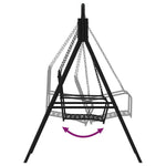 Comfortable Swing Bench 124 cm Black Living Space Upgrade Evening