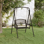 Comfortable Swing Bench 124 cm Black Living Space Upgrade Evening