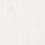 White Bedside Cabinet Solid Pinewood Side Table Storage Unit Durable Design