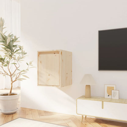 Wall Cabinets 2Pcs Solid Wood Pine