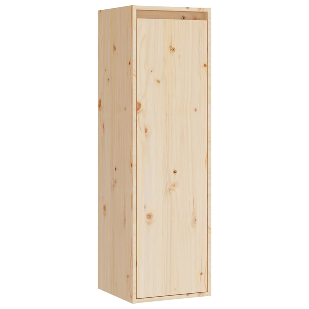 Wall Cabinet White/Honey Brown/Natural  Solid Wood Pine