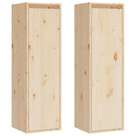 Wall Cabinets 2 Pcs Honey Brown/White/Natural Solid Wood Pine