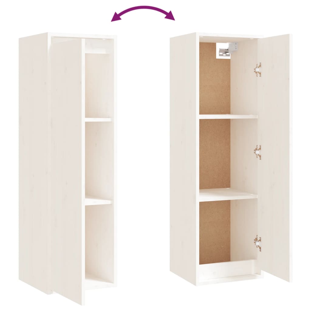 Wall Cabinet White/Honey Brown/Natural  Solid Wood Pine