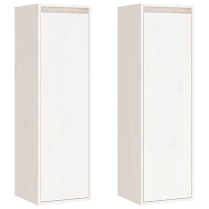 Wall Cabinets 2 Pcs Honey Brown/White/Natural Solid Wood Pine
