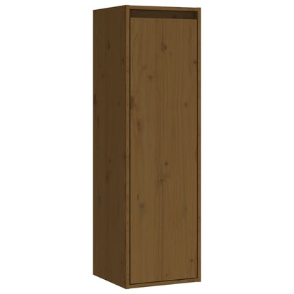 Wall Cabinet White/Honey Brown/Natural  Solid Wood Pine