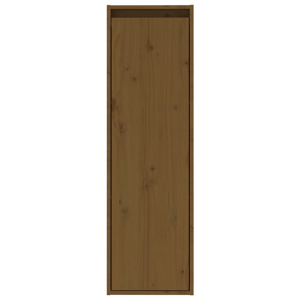 Wall Cabinets 2 Pcs Honey Brown/White/Natural Solid Wood Pine