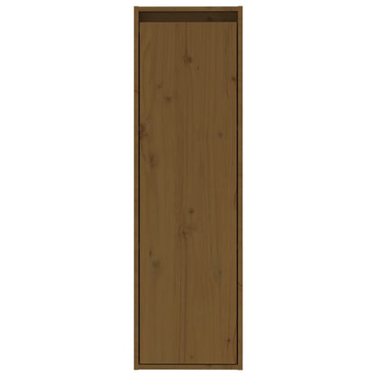Wall Cabinets 2 Pcs Honey Brown/White/Natural Solid Wood Pine