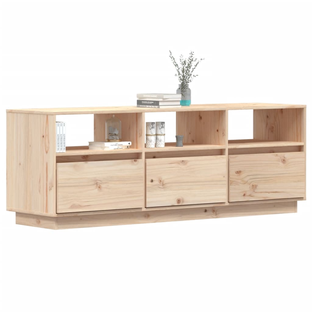 Tv Cabinet Stands Natural/Black/Honey Brown Solid Wood Pine