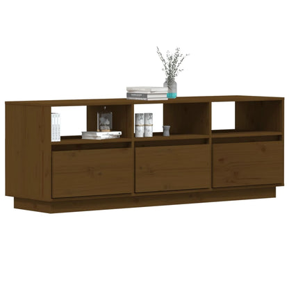 Tv Cabinet Stands Natural/Black/Honey Brown Solid Wood Pine