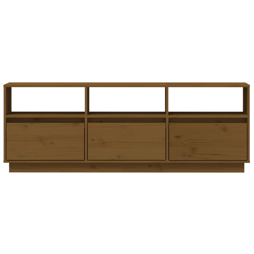 Tv Cabinet Stands Natural/Black/Honey Brown Solid Wood Pine