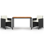 Decorative 3 Piece Garden Dining Set Home Use Outdoor Living