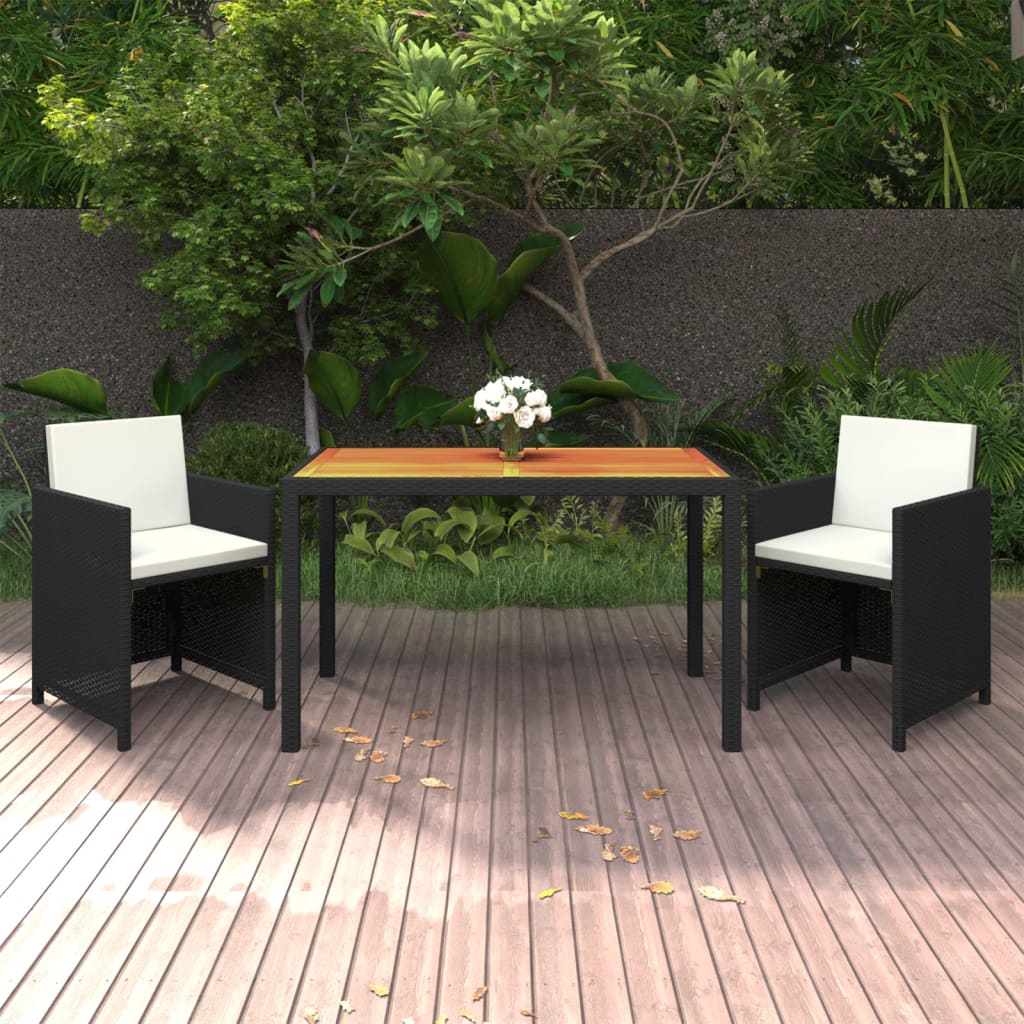 Decorative 3 Piece Garden Dining Set Home Use Outdoor Living 