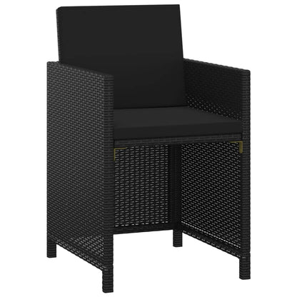Stylish 3 Piece Garden Dining Set Black Living Space Upgrade Urban Style 