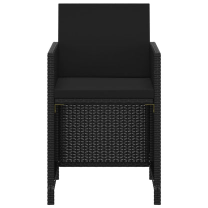 Stylish 3 Piece Garden Dining Set Black Living Space Upgrade Urban Style 