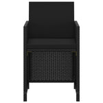 Stylish 3 Piece Garden Dining Set Black Living Space Upgrade Urban Style