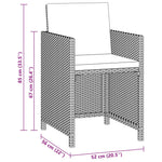 Stylish 3 Piece Garden Dining Set Black Living Space Upgrade Urban Style