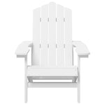 Garden Adirondack Chair with Table HDPE White