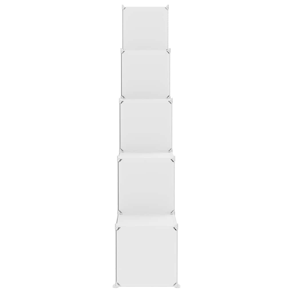 Cube Storage Cabinet White Plastic 155 cm x 31.5 cm x 154 cm