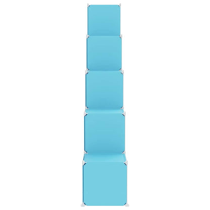 Storage Cabinet Blue Cubes 155 cm x 31.5 cm x 154 cm