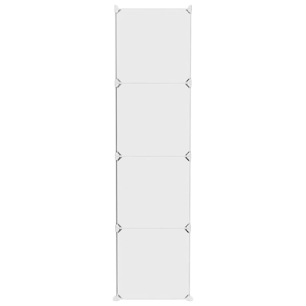 Kids Storage Cabinet White Plastic 124.5 cm x 31.5 cm x 123.5 cm