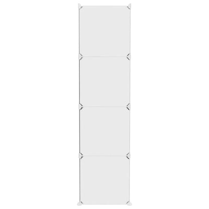 Kids Storage Cabinet White Plastic 124.5 cm x 31.5 cm x 123.5 cm